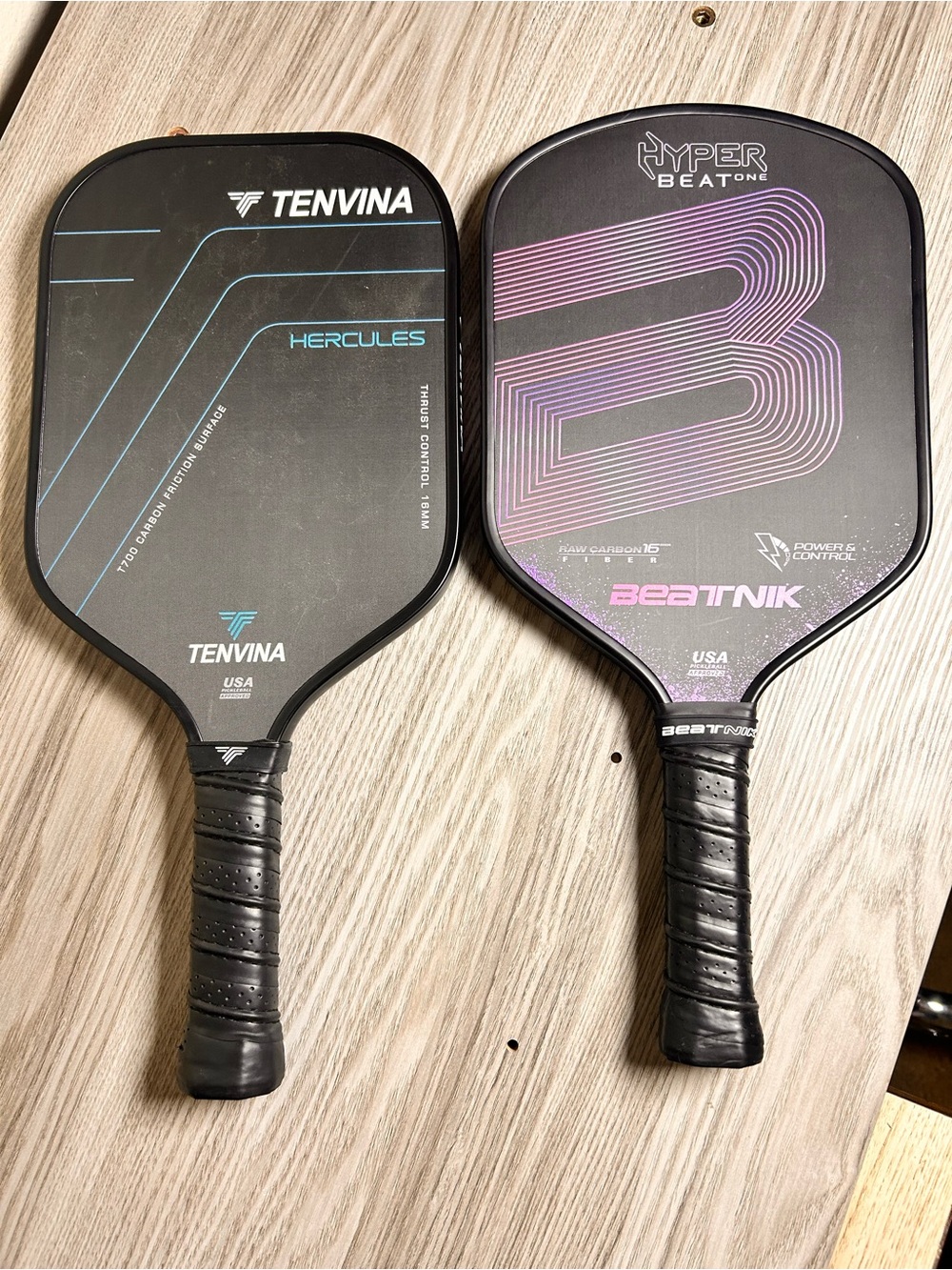 2x Pickleball Paddle Bundle: Tenvina Hercules & Beatnik Hyper Beat One